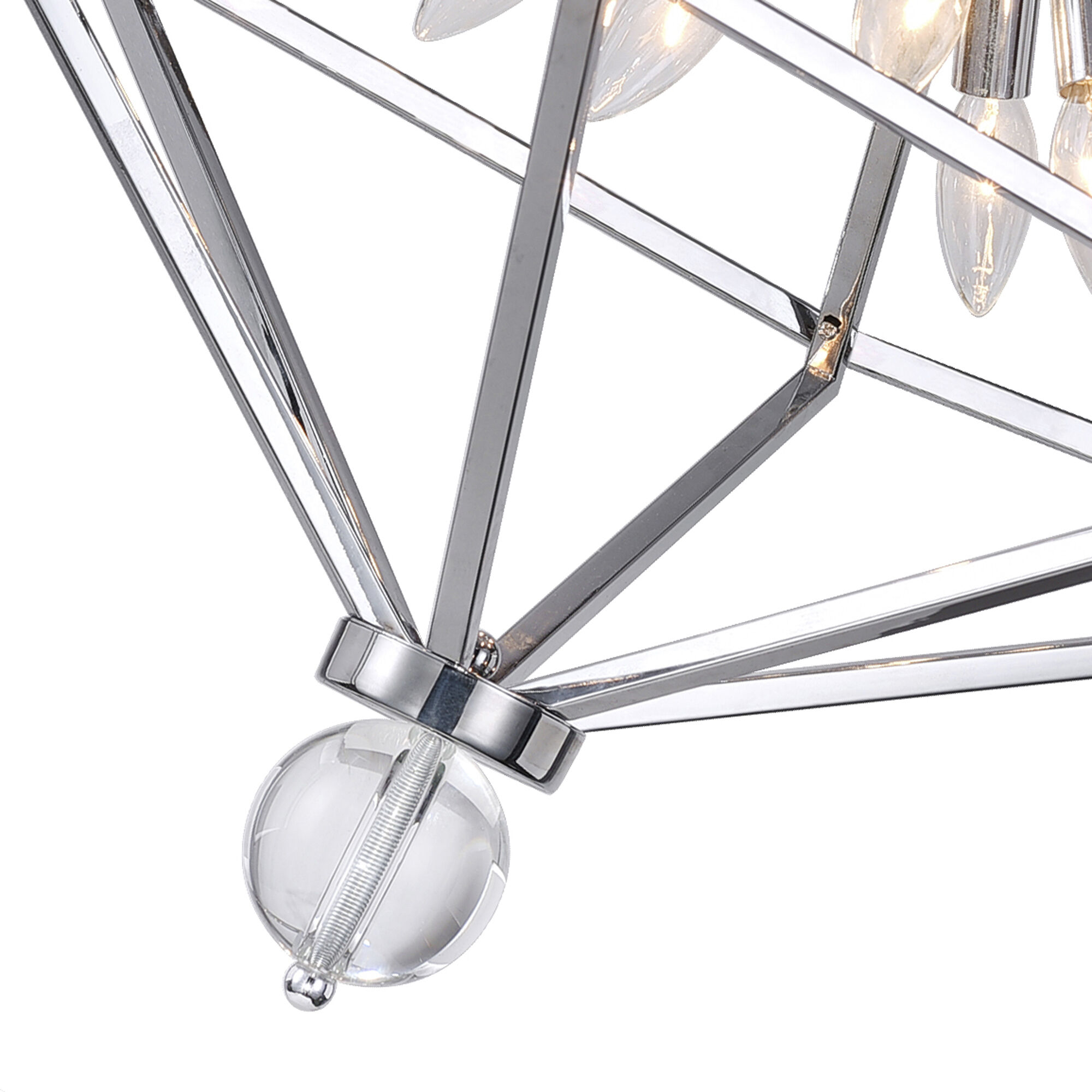 Calista 6 Light 20 inch Chrome Flush Mount Ceiling Light