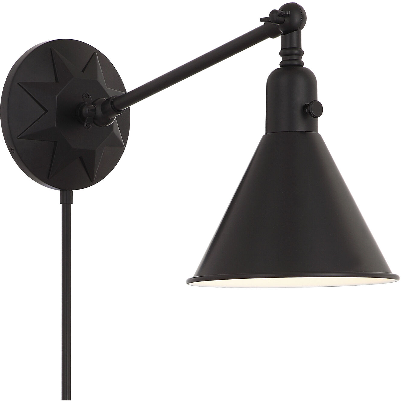 Morgan 17 inch 60.00 watt Matte Black Task Sconce Wall Light