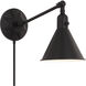 Morgan 17 inch 60.00 watt Matte Black Task Sconce Wall Light