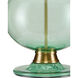 Jocasta 27.75 inch 150 watt Clear Emerald/Brass Table Lamp Portable Light