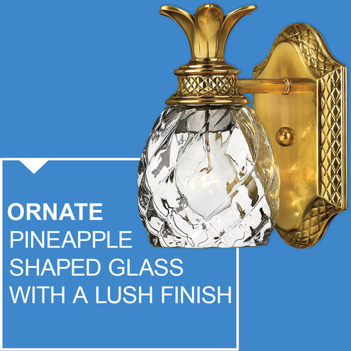 Plantation 1 Light 6.5 inch Burnished Brass Vanity Light Wall Light