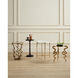 Serpent 18 inch Antique Brass Accent Table
