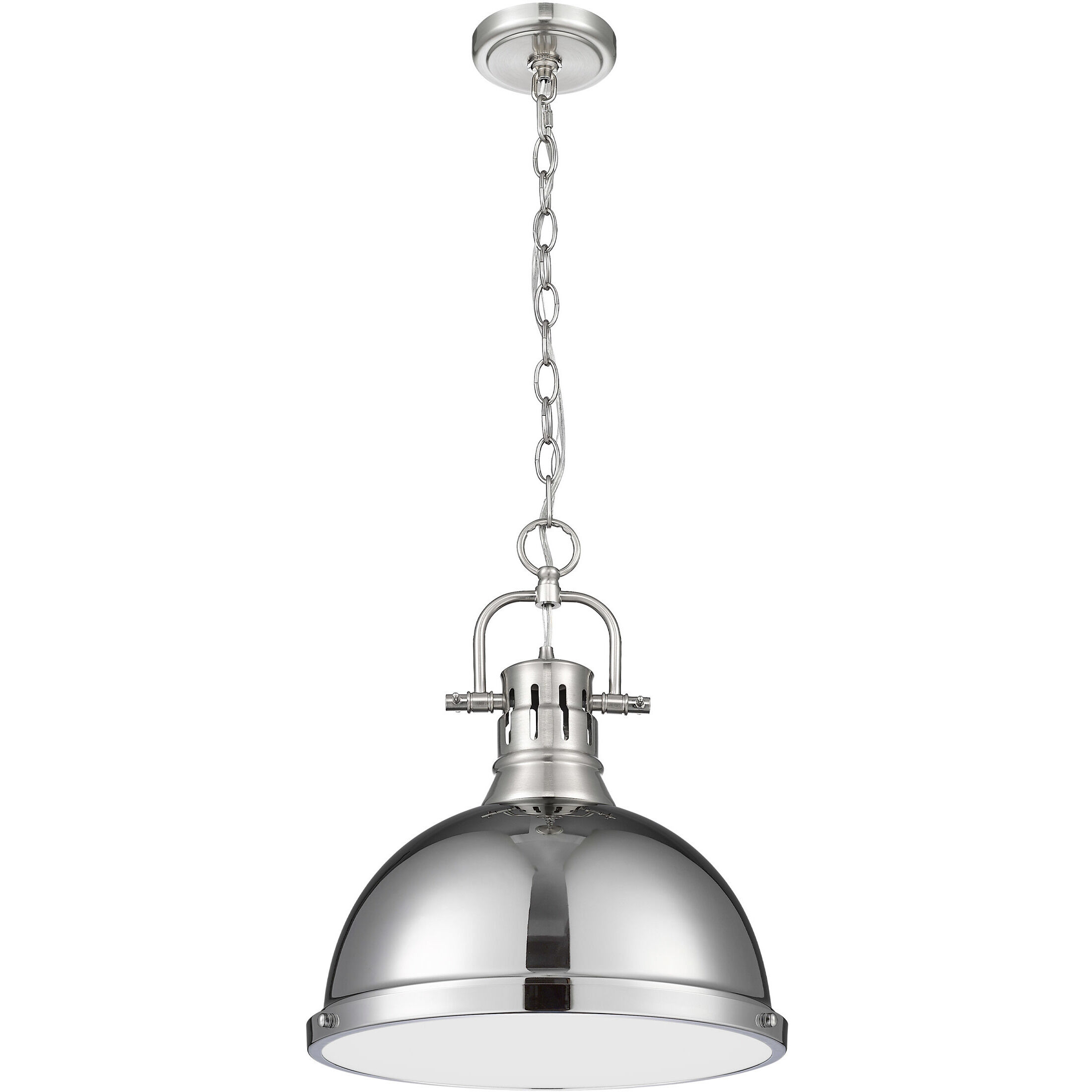 Yep Duncan 1 Light 14 inch Pewter Pendant Ceiling Light in Chrome, Large