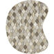 Forum 120 X 96 inch Charcoal Rug in 8 x 10 Kidney, Kidney