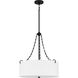 Lambeau 4 Light 22 inch Matte Black Pendant Ceiling Light