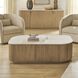 Arik 52 X 16 inch Alder Wood and White Marble Coffee Table