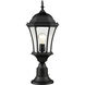 Wakefield 1 Light 24 inch Black Outdoor Pier Mounted Fixture