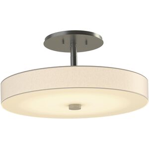 Disq LED 15 inch Vintage Platinum Semi-Flush Ceiling Light