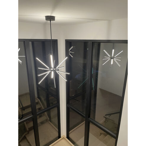 Array LED 31.5 inch Matte Black Chandelier Ceiling Light