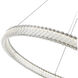 Chevron LED 31.5 inch Brushed Nickel Pendant Ceiling Light