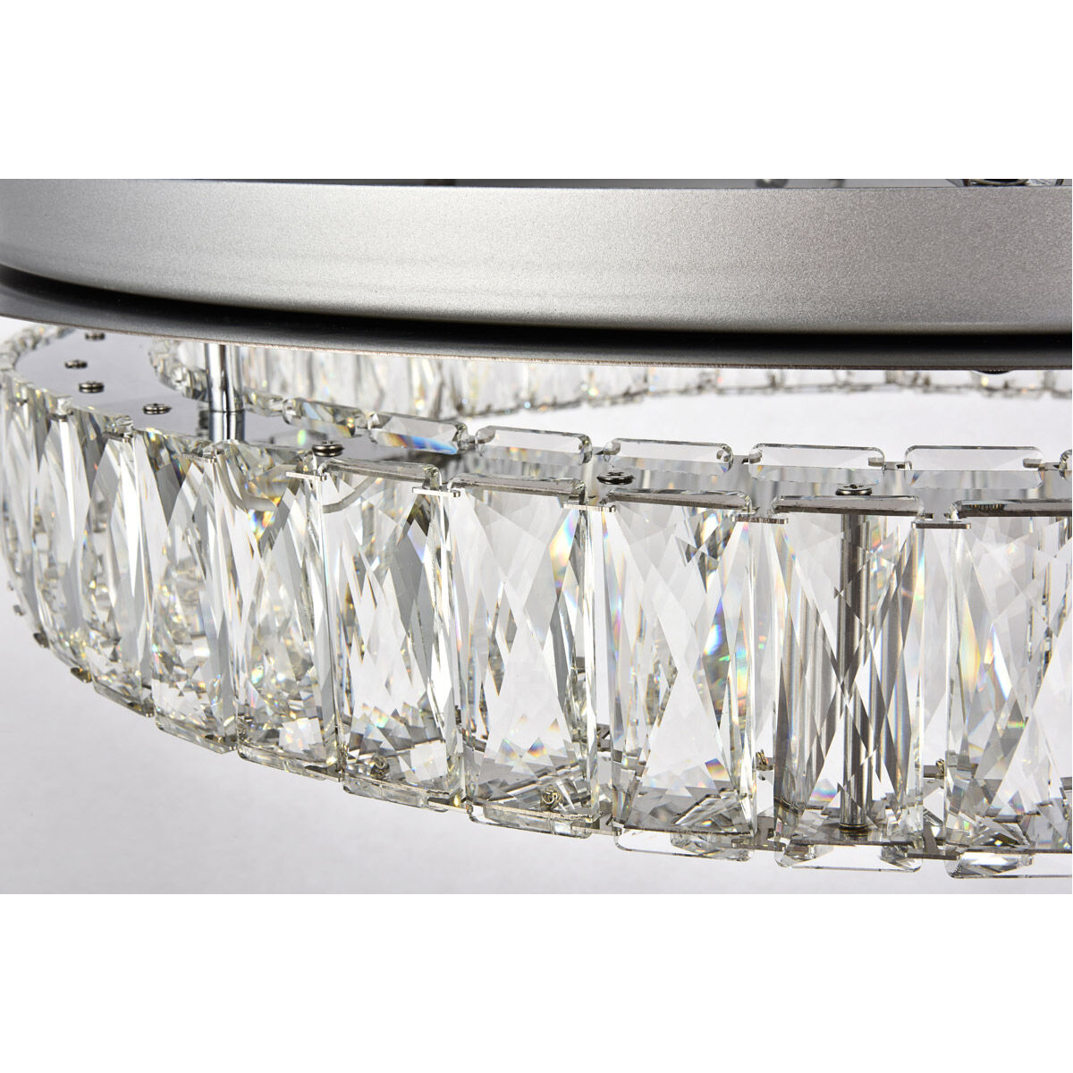 Monroe LED 26 inch Chrome Flush Mount Ceiling Light 