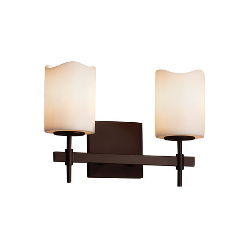 CandleAria LED 13 inch Dark Bronze Bath Vanity Light Wall Light in 1400 Lm LED, Cream (CandleAria), Cylinder with Flat Rim