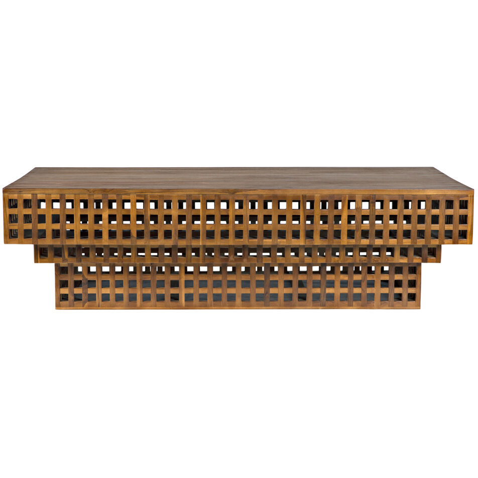 Flynn 66 X 34 inch Clear Coat Flat Coffee Table