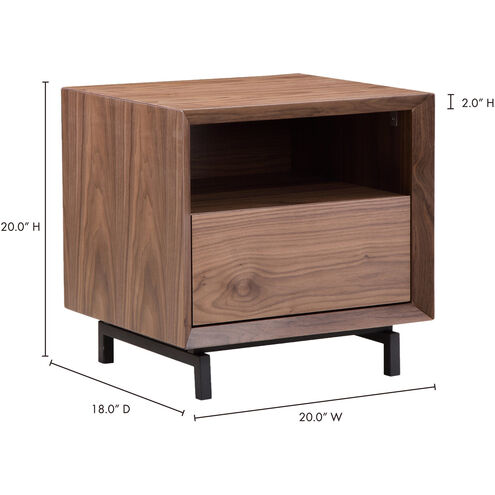 Persela 20 X 20 inch Brown Side Table