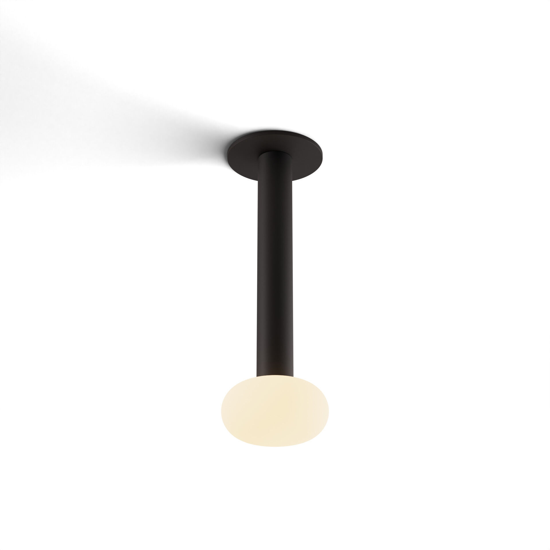 Combi LED 5 inch Matte Black Pendant Ceiling Light, Suspension / Flush Mount 2-in-1