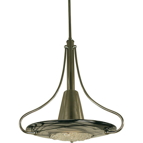 Brocatto 1 Light 14 inch Mahogany Bronze with Gold Leaf Glass Shade Pendant Ceiling Light