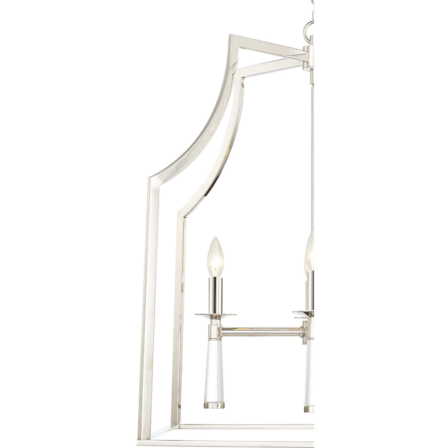 Baxter 4 Light 22 inch Polished Nickel Lantern Chandelier Ceiling Light