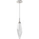 Rock Crystal LED 4.7 inch Beige Silver Pendant Ceiling Light in Metallic Beige Silver, Chilled Clear, 2700K LED