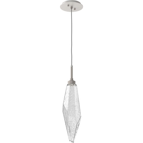 Rock Crystal LED 4.7 inch Beige Silver Pendant Ceiling Light in Metallic Beige Silver, Chilled Clear, 2700K LED