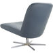 Harpiste Upholstery: Pale Blue; Base: Metallic - Silver Swivel Chair