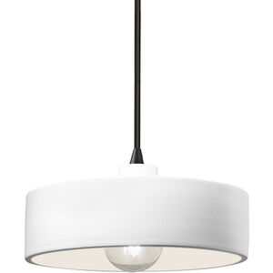 Radiance Collection 1 Light 12 inch Matte Black Pendant Ceiling Light