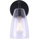 Madison 1 Light 7 inch Black Vanity Light Wall Light