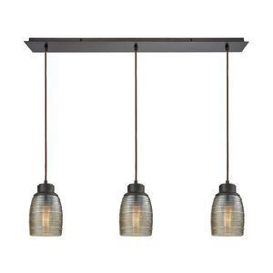 Blooming Grove 3 Light 36 inch Oil Rubbed Bronze Mini Pendant Ceiling Light in Linear, Linear