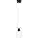 Arabesque LED 4.5 inch Coal And Brushed Gold Mini Pendant Ceiling Light