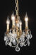 Lillie 4 Light 10 inch French Gold Pendant Ceiling Light in Clear, Royal Cut