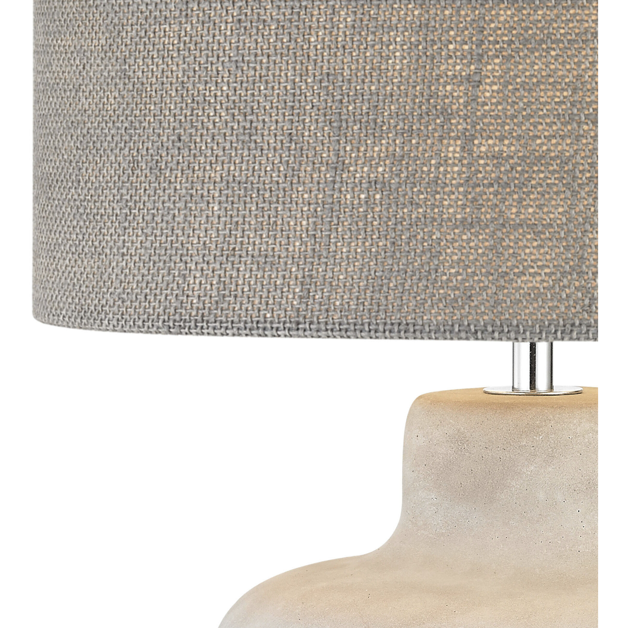 Rockport 17 inch 60 watt Polished Concrete Table Lamp Portable Light