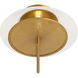 Kelly by Kelly Wearstler Gesture 1 Light 12.88 inch Burnished Brass Sconce Wall Light