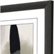 Shape Shift Gray and Black and Green and Pink Framed Art