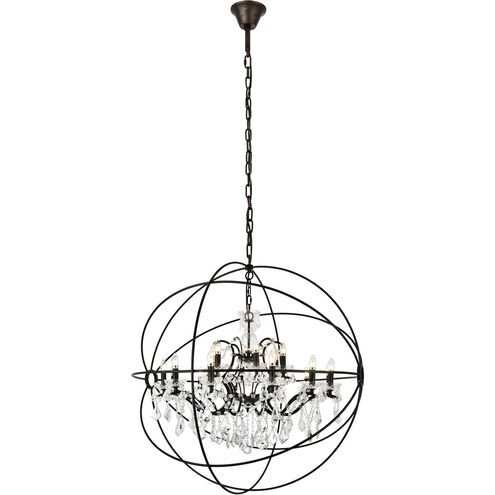 Geneva 18 Light 44 inch Dark Bronze Pendant Ceiling Light in Clear, Urban Classic