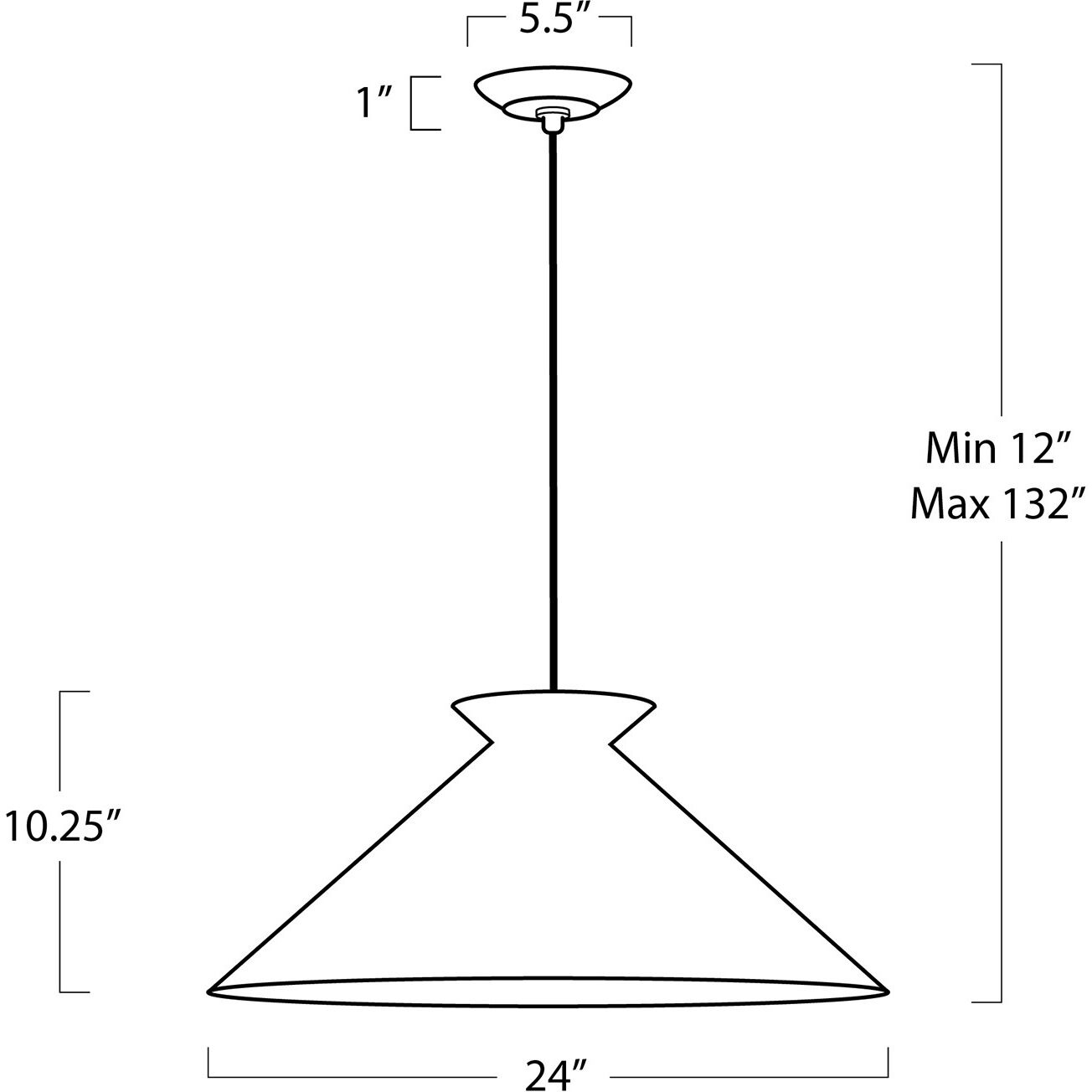 Viggo 1 Light 24 inch White Pendant Ceiling Light, Large