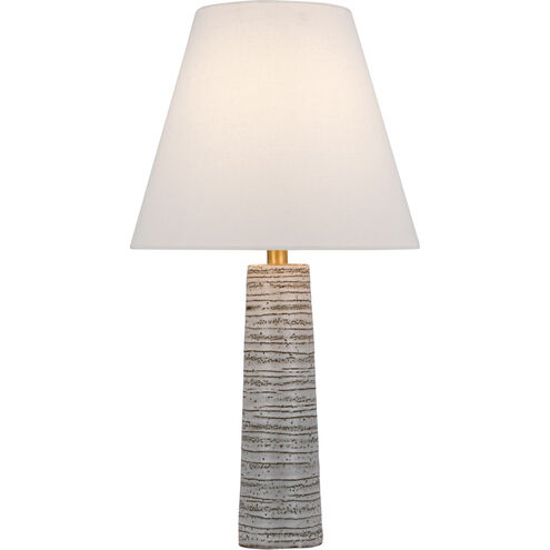 Marie Flanigan Gates 26.5 inch 15 watt Malt White Dust Table Lamp Portable Light, Medium