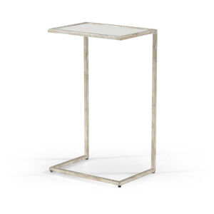 Chelsea House 26 X 16 inch Silver Leaf/Clear Side Table