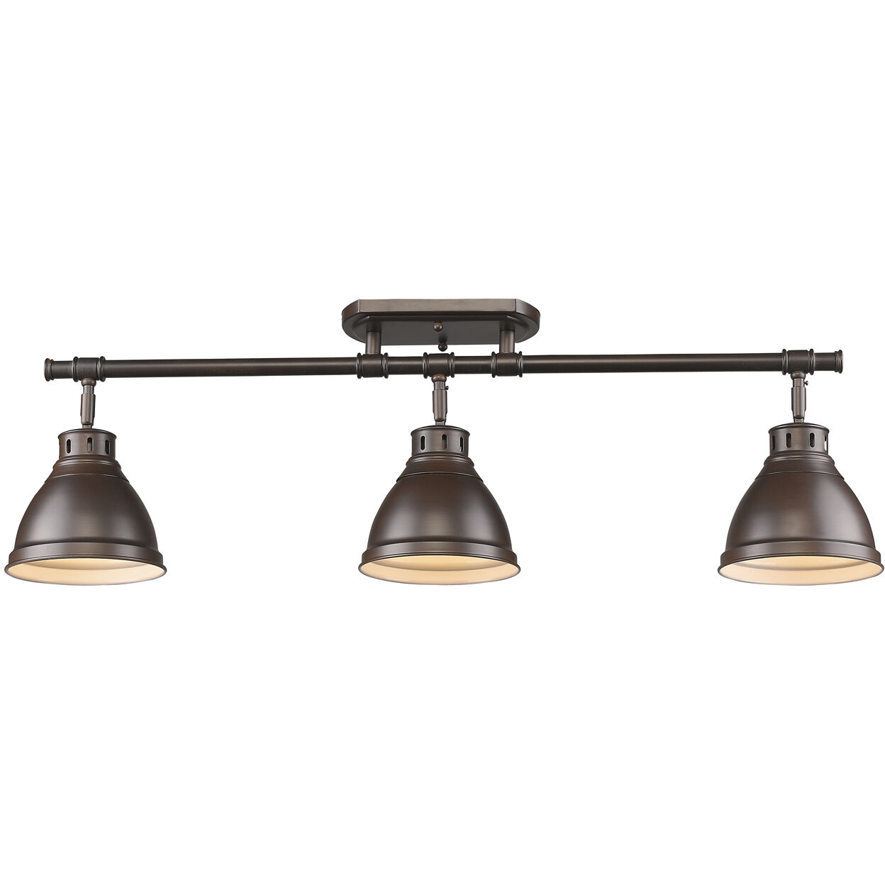 Yep Duncan 3 Light 35.38 inch Rubbed Bronze Semi-Flush Mount Ceiling Light, Track Light