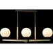 Mariner Luxury LED 8 inch Polished Brass-Fume Chandelier Ceiling Light