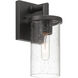 Otto 1 Light 11.5 inch Matte Black Exterior Wall Lantern