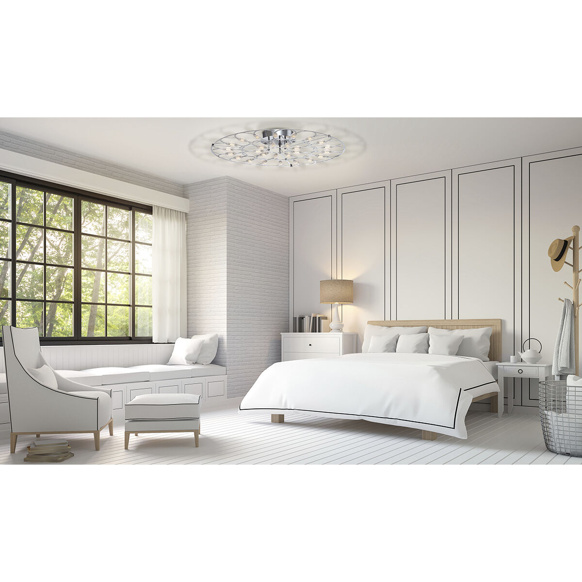 Rotolo LED Chrome Wall Sconce Wall Light, Small