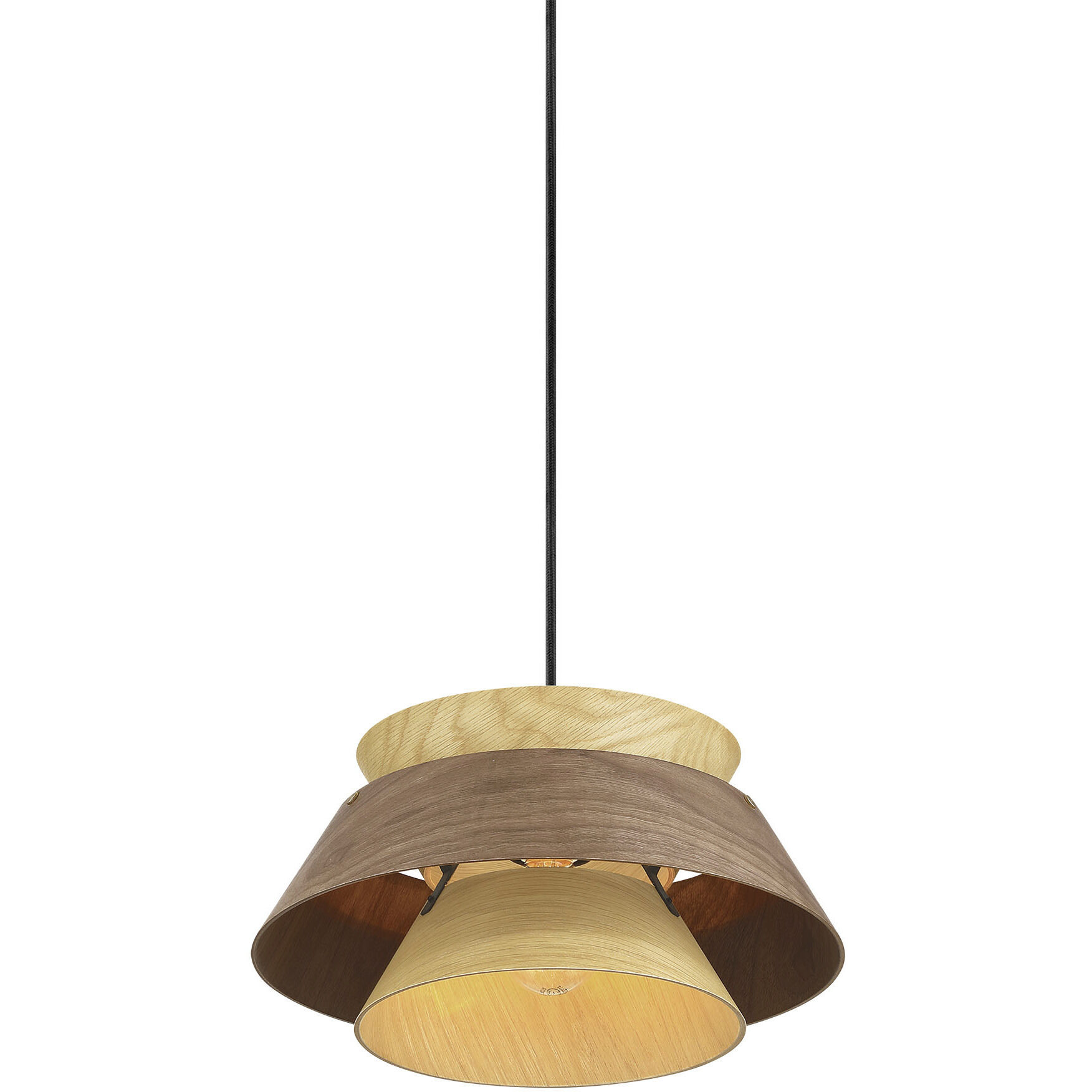 Yep Aalto 1 Light 13.25 inch Dark Walnut-Light Walnut Pendant Ceiling Light