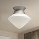 Alora Mood Nora 1 Light 8 inch Brushed Nickel Flush Mount Ceiling Light