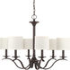 Inspire 6 Light 30 inch Antique Bronze Chandelier Ceiling Light