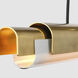 Avroko Ambrose Linear Chandelier Ceiling Light in Hand Rubbed Antique Brass