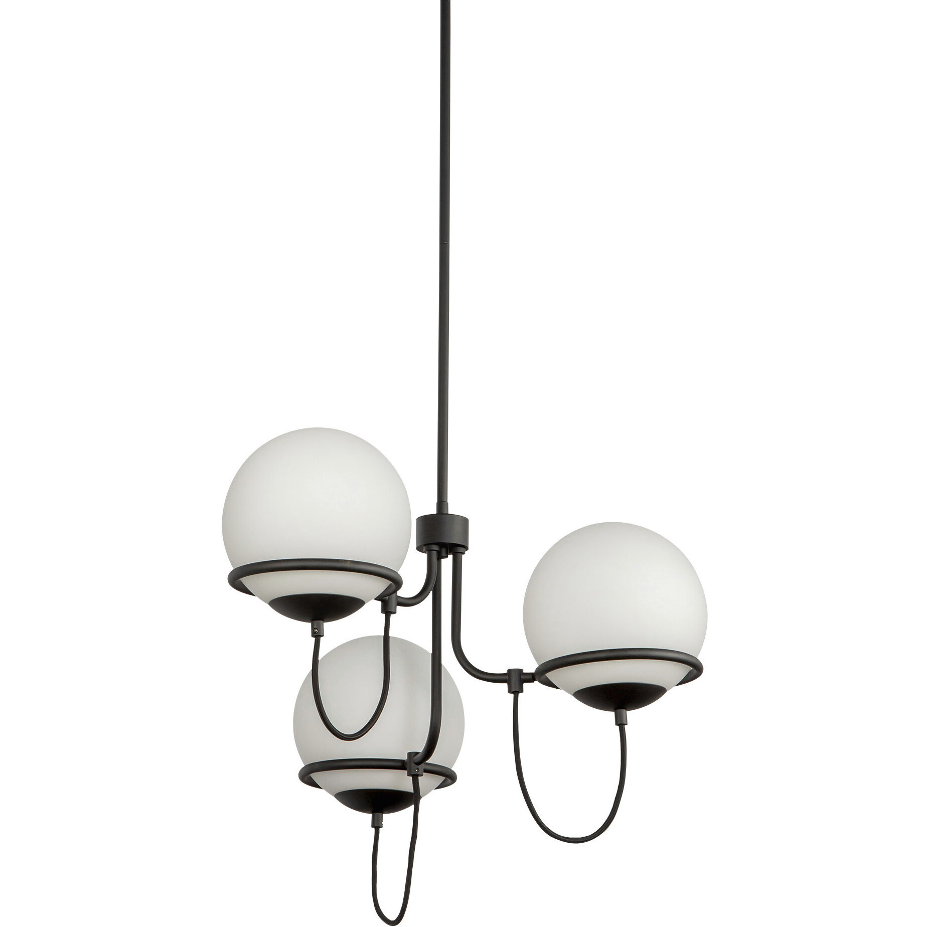 Alora Mood Alba 3 Light 22.88 inch Matte Black Chandelier Ceiling Light