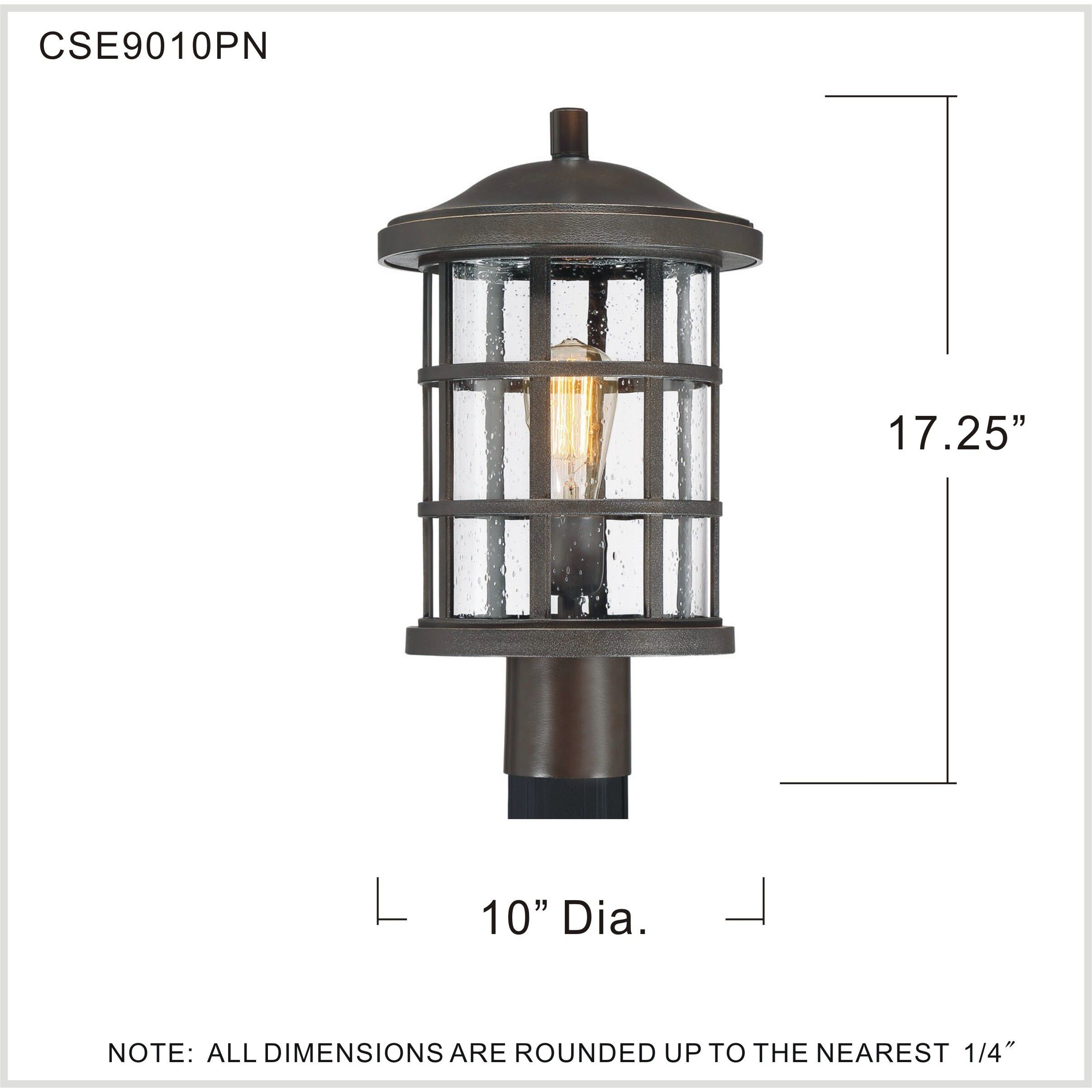 Crusade 1 Light 17 inch Palladian Bronze Outdoor Post Lantern