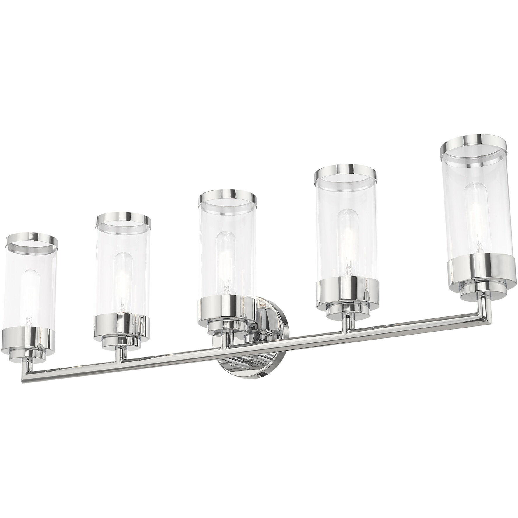 Hillcrest 5 Light 36 inch Polished Chrome Bath Vanity Wall Light