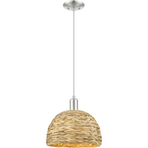 Arcadia Woven Rattan 1 Light 12.00 inch Mini Pendant