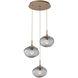 Nova LED LED Novel Brass Chandelier Ceiling Light, Round Multi-Pendant