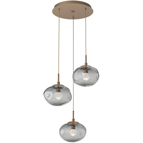 Nova LED LED Novel Brass Chandelier Ceiling Light, Round Multi-Pendant
